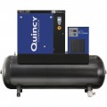 Quincy QGS Tank Mounted with Dryer Rotary Screw Compressor — 20 HP, 230V 3-Phase, 120 Gallon, 60.8 CFM, Model# 4152022000