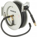 Klutch Auto Rewind Air Hose Reel — With 1/2in. x 50ft. Rubber Hose, 300 PSI