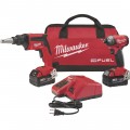 Milwaukee M18 Fuel Drywall Screw Gun and Fuel Surge 1/4in. Hex Hydraulic Driver Combo Kit — Includes 2 Tools and 2 Batteries, 18 Volt, Model# 2896-22