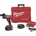 Milwaukee M18 FUEL Li-Ion Cordless Drill/Driver Kit — With 2 Batteries, 1/2in. Keyless Chuck, 2000 RPM, Model 2803-22