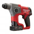 Milwaukee M12 FUEL Cordless SDS+ Rotary Hammer Kit With 2 Batteries — 5/8in., 6,200 BPM, Model# 2416-22XC