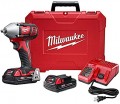 Milwaukee M18 3/8in. Impact Wrench Kit — With 2 Batteries, 18 Volt, Model# 2658-22CT