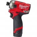 Milwaukee M12 FUEL Surge Cordless 1/4in. Hex Hydraulic Driver Kit — 2 Batteries, Model# 2551-22