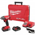 Milwaukee M18 FUEL Compact Cordless Impact Wrench Kit with Friction Ring — 3/8in. Drive, 210 Ft./Lbs. Torque, 2 Compact Batteries, Model# 2754-22CT