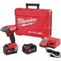 Milwaukee M18 FUEL Compact Cordless Impact Wrench Kit with Friction Ring — 3/8in. Drive, 210 Ft.-Lbs. Torque, 2 Batteries, Model# 2754-22
