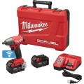 Milwaukee M18 FUEL Cordless Impact Wrench Kit with ONE-KEY — 1/2in. Drive with Detent Pin, 300 Ft.-Lbs. Torque, 2 Batteries, Model# 2759-22