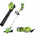 Greenworks G-Max String Trimmer and Axial Blower Combo — 40V Li-ion, Model# 21224