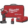 Milwaukee M12 FUEL Stubby 1/2in. Impact Wrench Kit — With 2 Batteries, Model# 2555-22