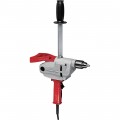 Milwaukee Corded Electric Spade Handle Drill With Pipe Handle — 1/2in. Chuck, 7.0 Amp, 450 RPM, Model# 1660-6