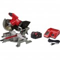 Milwaukee M18 Fuel 7 1/4in. Dual Bevel Sliding Compound Miter Saw Kit — With 1 Battery, 18 Volt, Model# 2733-21