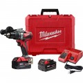 Milwaukee M18 1/2in. Brushless Hammer Drill/Driver Kit — 2 Batteries, 725 In.-Lbs. Torque, 1800 RPM, Model# 2902-22