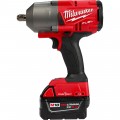 Milwaukee M18 Fuel with One-Key 1/2in. High-Torque Impact Wrench with Pin Detent Kit — With 2 Batteries, 18 Volt, Model# 2862-22