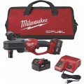 Milwaukee M18 Fuel Hole Hawg Right Angle Drill with Quik-Lok — With 2 Battery Packs, 18 Volt, 1200 RPM, Model# 2708-22