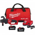 Milwaukee M18 FUEL Cordless Hole Hawg 7/16in. Right Angle Drill with Quik-Lok™ Kit — Two Batteries, Model# 2808-22