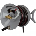 Strongway Parallel or Perpendicular Wall-Mount Garden Hose Reel — Holds 5/8in. x 150ft. Hose