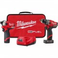 Milwaukee M12 FUEL HDD 2-Pc. Combo Kit — 2 Batteries, Model# 2582-22