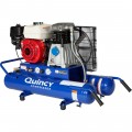 Quincy Gas-Powered Wheelbarrow Portable Air Compressor — 5.5 HP Honda, Two 4-Gallon Horizontal Tanks, 11.1 CFM, Model# G15H8WQ